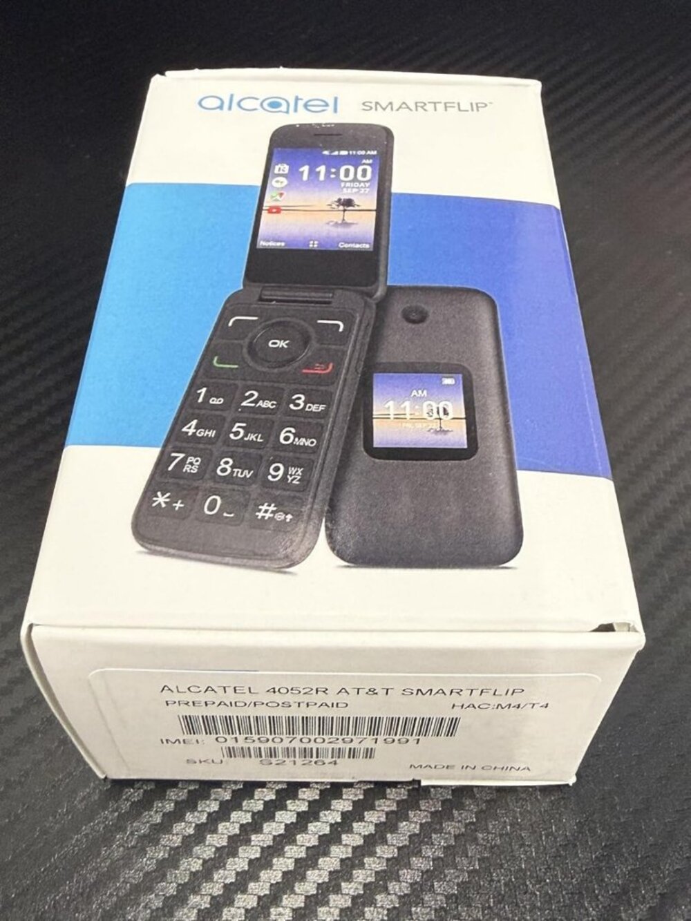 Charcoal Black Flip Phone, Compact Design, Easy-to-Use, Perfect for Seniors